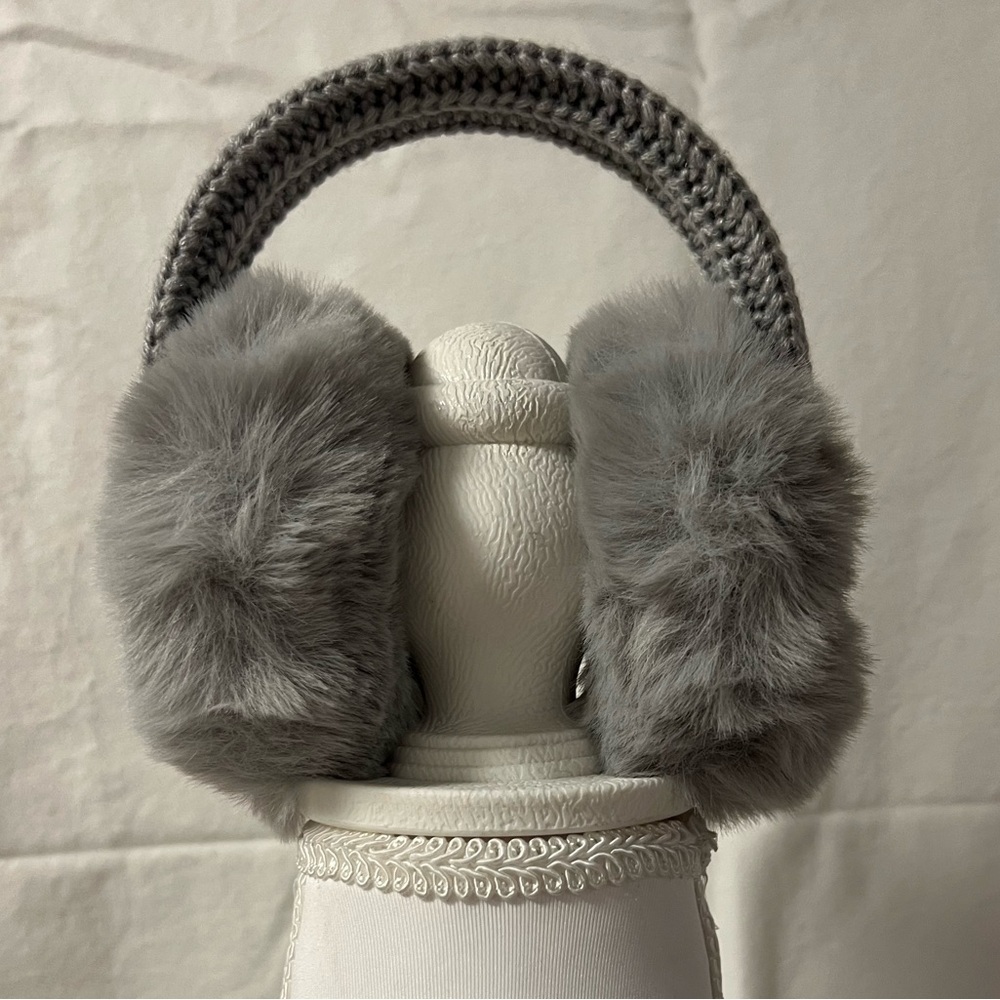 Michael Kors Gray Faux Fur Earmuffs